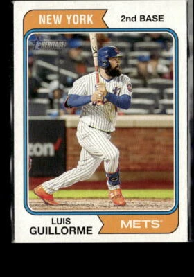 2023 Topps Heritage Luis Guillorme New York Mets #16 3 Card Lot - Image 1 of 2