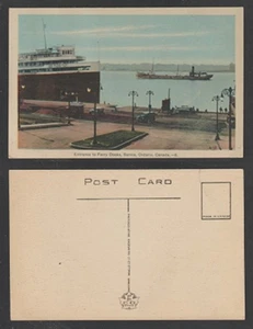 Sarnia Ontario ON Postcard Entrance to Ferry Docks Ships Unused White Border - Picture 1 of 3