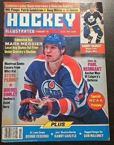 Revista Hockey Illustrated febrero 1985 Mark Messier Edmonton Oilers NHL - Imagen 1 de 2