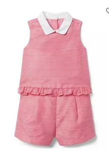 Janie and Jack Girls' Ruffle Organza Romper Pink Size 12 NWT - Picture 1 of 4