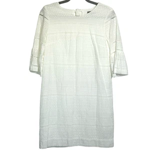 J. Abito tubino pizzo occhielli girocollo taglia 0 contadino boho preppy spiaggia costiera casual - Foto 1 di 4