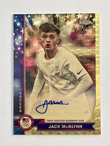 2024 Topps Chrome U.S. Olympics Jack McGlynn 1/1 Auto Superfractor Dynamo MLS - Picture 1 of 13