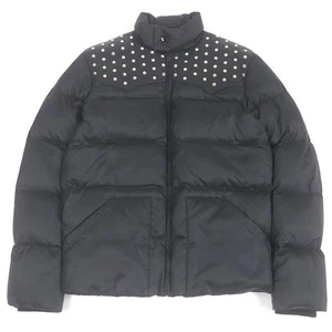 SAINT LAURENT PARIS Down jacket Eddie's leather yoke with studs black 48 361791 - Picture 1 of 10