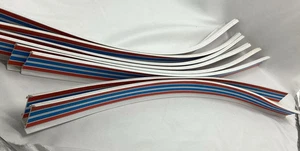 Vintage Hot Wheels Race Track Section Red White & Blue 1974 Qty 8 Rare - Picture 1 of 8