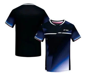 Yonex 25F/W Herren Badminton T-Shirts Sport Training Tee Oberteil Schwarz Neu mit Etikett 253TS019M - Bild 1 von 7