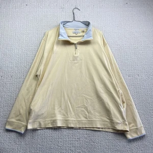 Alex Cannon 1/4 quarter Zip Light Yellow Sweater Men XXL Supima cotton Read - Foto 1 di 16