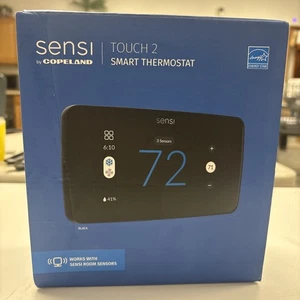 Emerson Sensi Touch 2 Smart Programmable Wi-Fi Thermostat Black ST76 - Picture 1 of 3