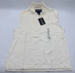 Brand New RALPH LAUREN Tennis/Golf Sleeveless Cream Polo Shirt Sports TOP Large - Picture 1 of 4