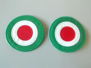 PATCH COCCARDA ITALIA PZ 2 RICAMATE ESTERNO VERDE TERMOADESIVE DIAM 6,5 CM - Bild 1 von 1