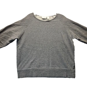 Liz Claiborne Sweatshirt Womens Size L Gray Long Sleeve Crew Neck Cotton - Picture 1 of 11