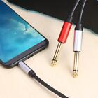 3.5mm to Dual 6.5mm Male to Male Aux Audio Cable for Mixer Amplifier DVD Player