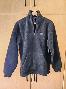 VANS MENS OWEN 1/4 ZIP FLEECE BLACK PULLOVER SMALL / BRAND NEW - Picture 1 of 4