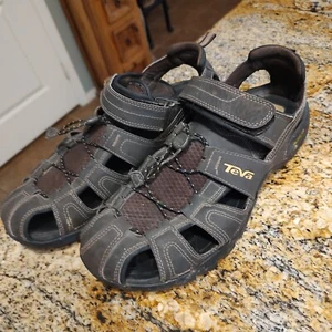 Teva Herren Forebay Wasser Sandalen Wanderschuh mit ShocPad grau/braun Gr. 11 - Bild 1 von 14