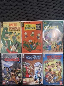 6 Disney Comic Book Lot: Scrooge 74, Comics & Stories 335, 543, 741 Showcase 3,4 - Picture 1 of 12