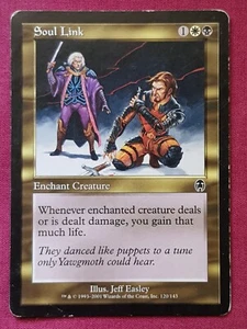Magic The Gathering APOCALYPSE SOUL LINK black/white card MTG - Picture 1 of 2