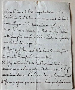 1778 lettre du Prince Nassau Sarrebruck sujet regiment au service de la France - Bild 1 von 3