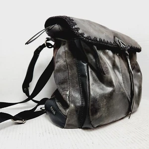 The Sak Ventura Convertible Backpack Distressed Black Leather Crossbody Bag Boho - Picture 1 of 20