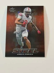2023 Leaf Trinity Football Mega Box Steel Orange Lava #30 Emeka Egbuka 5/15 - Imagen 1 de 2