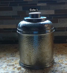 Vintage Hammered Stainless Humidor , by RUMIDOR - New York City * Rare Model* - Picture 1 of 14
