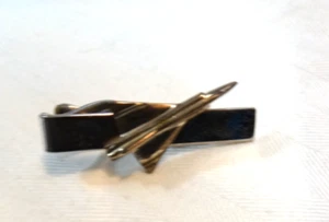 Vintage Silver Tone General Dynamics F-16 Aircraft Tie Bar Clip - Picture 1 of 3