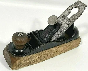Antique 1877-1917 Stanley #122 Liberty Bell "76" Iron Bottom Wood Plane 8" Vtg - Picture 1 of 12