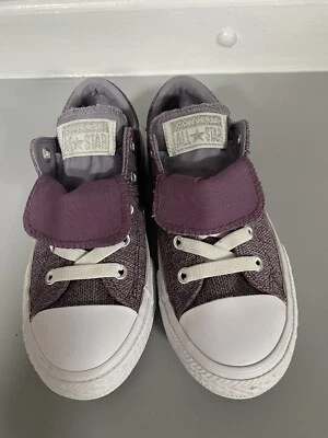Nuevo sin etiquetas Zapatos Converse CT All Star Maddie Ox Violeta Púrpura Lengua D Junior Talla 13 Foto 1 de 4