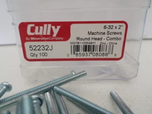 (Cantidad 34) 6-32 x 2 Máquina Tornillo Cabeza Redonda Combo NUEVO - Imagen 1 de 4