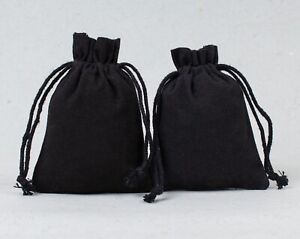 25 Pcs Drawstring Jewelry Pouch Handmade Cotton Wedding Gift Candy Bags 3x4"