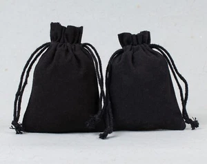 25 Pcs Drawstring Jewelry Pouch Handmade Cotton Wedding Gift Candy Bags 3x4" - Picture 1 of 6