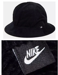 Nike Black Corduroy Bell Bucket Hat - Picture 1 of 8