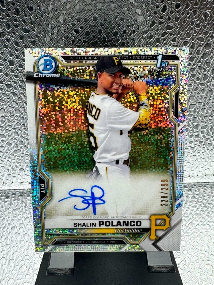 2021 Bowman Chrome Shalin Polanco 1st Bowman Auto Speckle /299 - Image 1 of 1