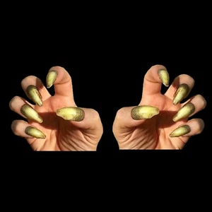 Hexenmeister gruselige Krallen Hexe Zahnverzerrungen Erwachsene Halloween Kostüm Nägel - Bild 1 von 2