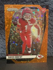 2024 Panini Prizm #399 Xavier Worthy Orange Disco Prizm - Bild 1 von 2