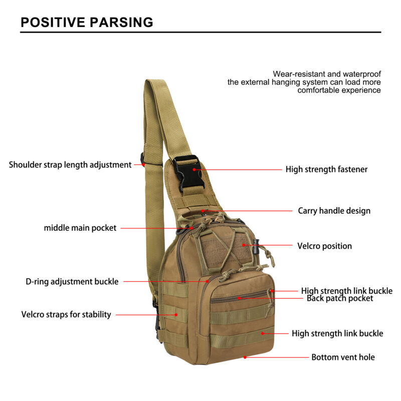 Discount Online Store Men Backpack Tactical Sling Bag Chest Shoulder Fanny Pack Cross Body Molle Pouch