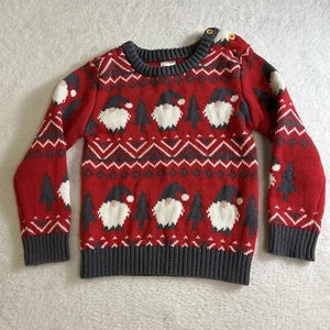 Holiday Time Kids Boys Sweater Size 5T Red Long Sleeve Knit Christmas Pullover - Picture 1 of 6