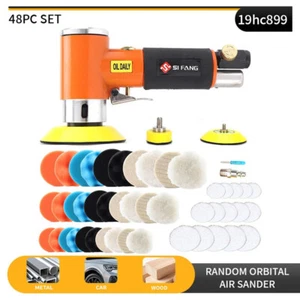 48Pcs Mini Random Orbital Air Sander Car Polisher 25/50/75mm For Auto Body Work - Picture 1 of 7
