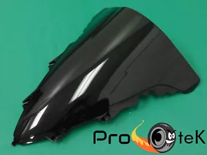 2009-2014 Yamaha YZF R1 ABS Smoke Black Double Bubble Windscreen Windshield - Foto 1 di 2