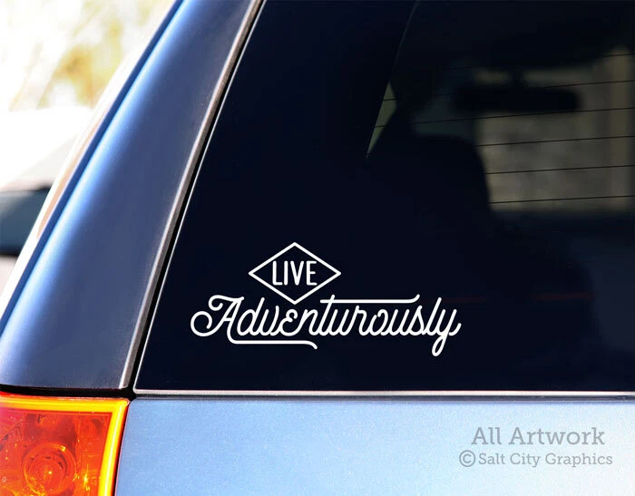Live Adventurously Laptop Decal - Don't Hold Back Vinyl Sticker - for Tablet - Image 1 of 3