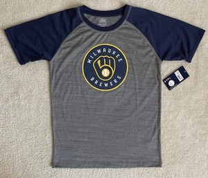 MLB Milwaukee Brewers Boys' Raglan T-Shirt Size XL (16/18) - Picture 1 of 6