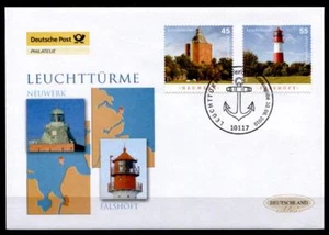 Leuchttürme: Neuwerk, Falshöft.  FDC. Berlin. BRD 2010 - Bild 1 von 1