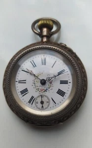 orologio da tasca in argento dei primi del '900 funzionante - Imagen 1 de 12