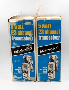 Midland Model 13-796, 5 Watt 23 Channels Transceivers Original Box, set 2 tested - Picture 1 of 2