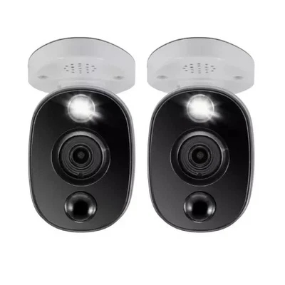 Swann PRO-4KWLB 4K Bullet CCTV Camera Warning Light Siren For DVR 5680 Twin Pack - Image 1 of 2