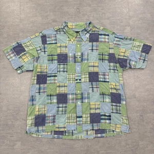 Brooks Brothers Camicia Uomo 2XL Multi Plaid Collo Madras Patchwork Pasqua Preppy - Foto 1 di 18