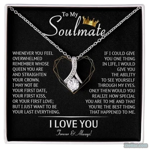 Collana To My Soulmate, Regalo Compleanno Amore per Moglie Fidanzata Gioielli Donna - Foto 1 di 7