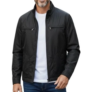 Buffalo David Bitton schwarze Jacke XL durchgehender Reißverschluss leichte Freizeit Oberbekleidung - Bild 1 von 10