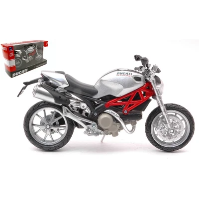 DUCATI NEW MONSTER 1100 2010 SILVER 1:12 New Ray Moto Modellino Nuovo - Immagine 1 di 3