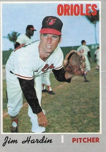 Topps Jim Hardin 1970 #656 en muy buen estado (arrugas) - Imagen 1 de 2
