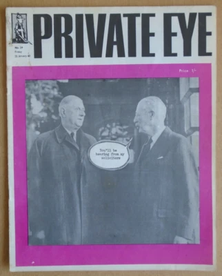 Private Eye - Issue 29 - 25th January 1963. Complete, good condition. - Image 1 of 2