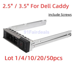 Lot 2,5"/3,5" plateau de disque dur caddy pour Dell R750 R650 R550 R450 R740XD DXD9H X7K8W - Photo 1/11